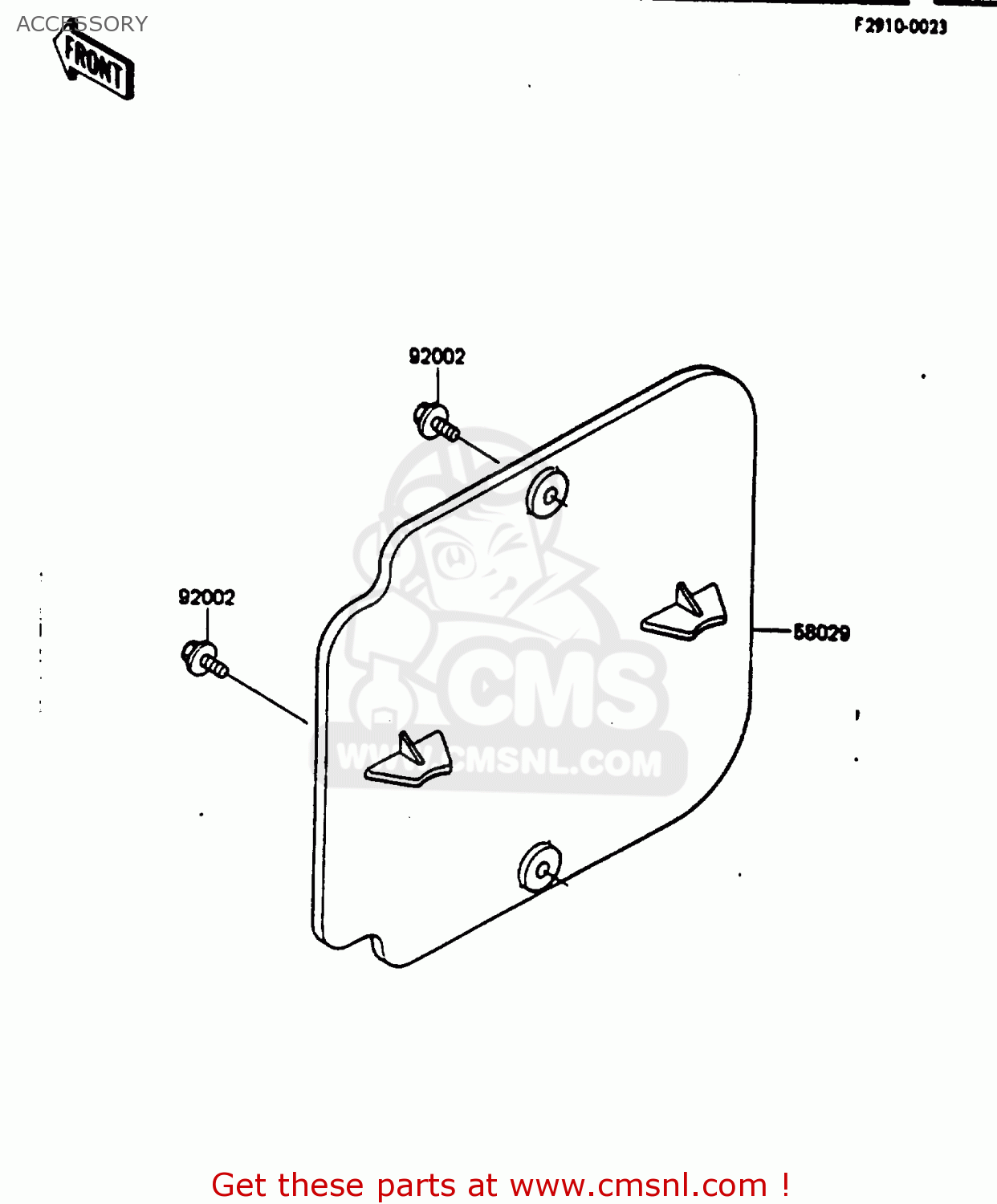 ACCESSORY KX500-B1 1985 EUROPE UK AL