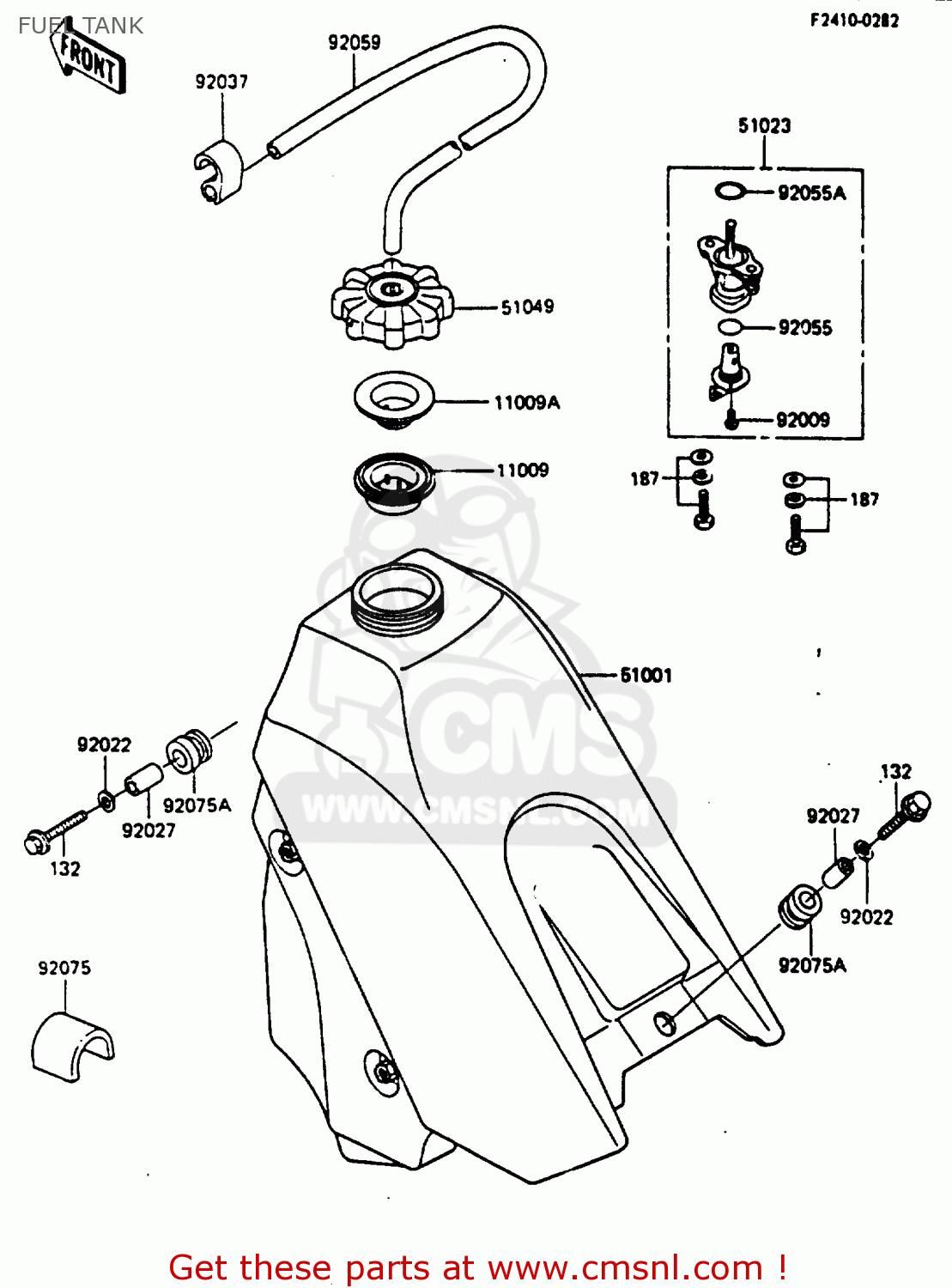 FUEL TANK KX500-B1 1985 EUROPE UK AL