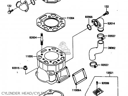 CYLINDER HEAD/CYLINDER - KX500-B1 1985 EUROPE UK AL