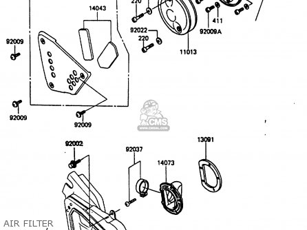 AIR FILTER - KX500-B1 1985 EUROPE UK AL