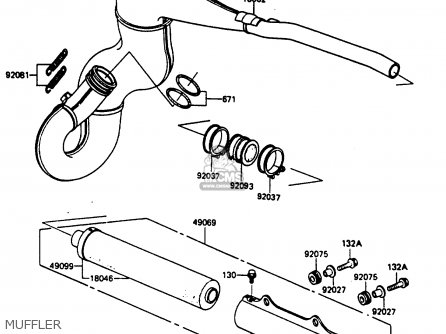 MUFFLER - KX500-B1 1985 EUROPE UK AL