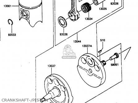 CRANKSHAFT-/PISTON - KX500-B1 1985 EUROPE UK AL