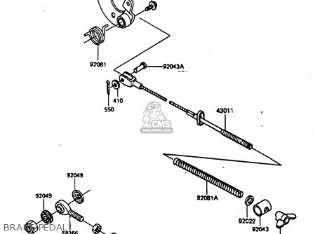 BRAKE PEDAL - KX500-B1 1985 EUROPE UK AL