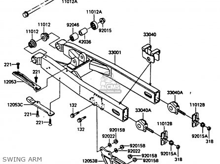SWING ARM - KX500-B1 1985 EUROPE UK AL