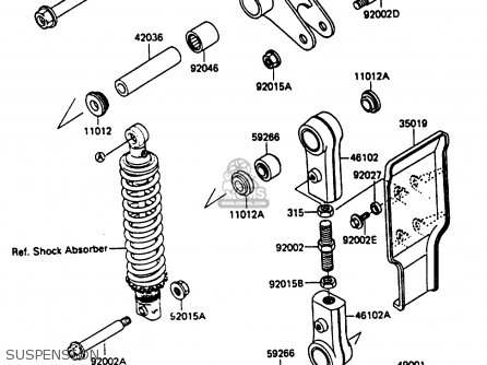 SUSPENSION - KX500-B1 1985 EUROPE UK AL