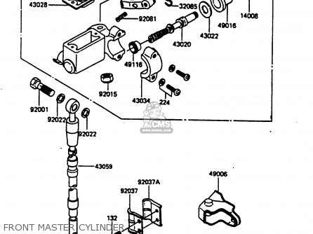 FRONT MASTER CYLINDER - KX500-B1 1985 EUROPE UK AL