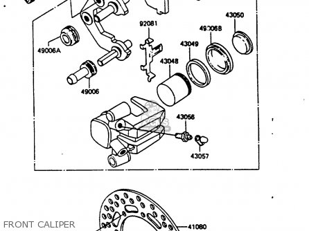 FRONT CALIPER - KX500-B1 1985 EUROPE UK AL