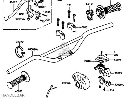 HANDLEBAR - KX500-B1 1985 EUROPE UK AL
