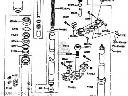 FRONT FORK - KX500-B1 1985 EUROPE UK AL