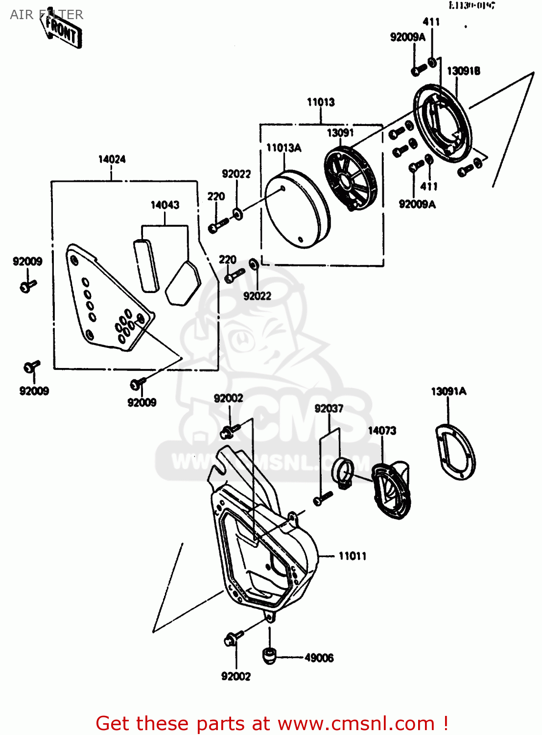 AIR FILTER KX500-B2 1986 EUROPE UK AL