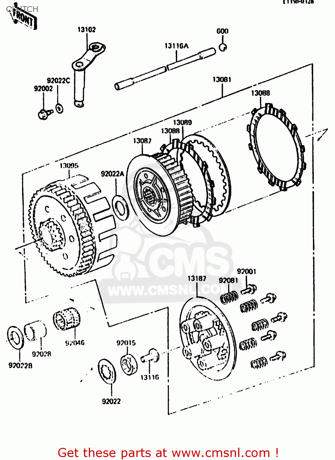 CLUTCH KX500-B2 1986 EUROPE UK AL