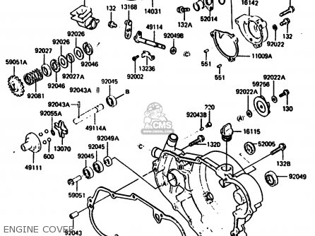 ENGINE COVER - KX500-B2 1986 EUROPE UK AL