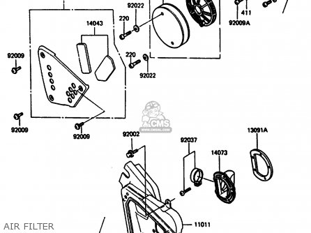 AIR FILTER - KX500-B2 1986 EUROPE UK AL