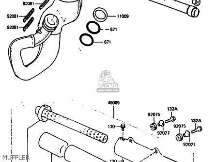 MUFFLER - KX500-B2 1986 EUROPE UK AL
