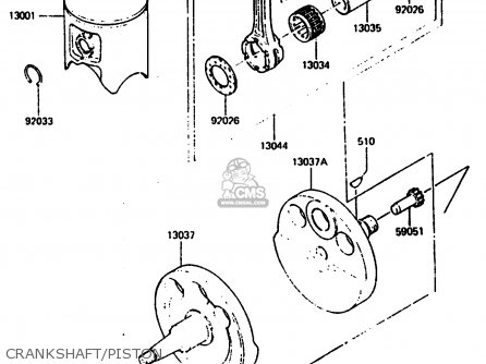CRANKSHAFT/PISTON - KX500-B2 1986 EUROPE UK AL