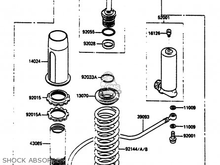 SHOCK ABSORBER - KX500-B2 1986 EUROPE UK AL
