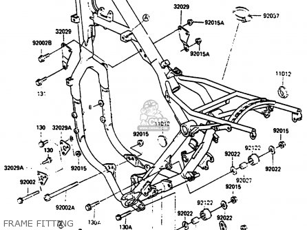 FRAME FITTING - KX500-B2 1986 EUROPE UK AL