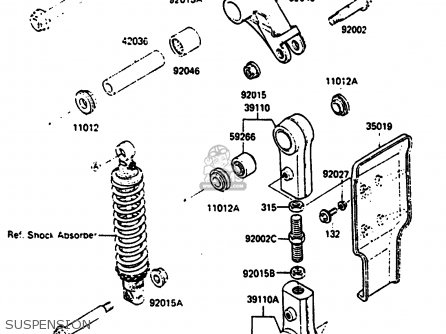 SUSPENSION - KX500-B2 1986 EUROPE UK AL