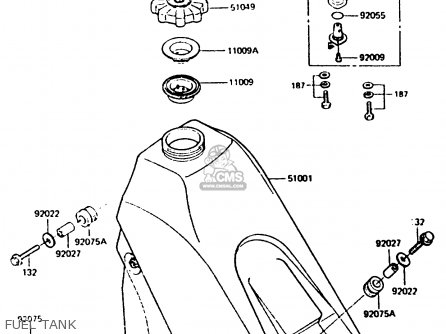 FUEL TANK - KX500-B2 1986 EUROPE UK AL