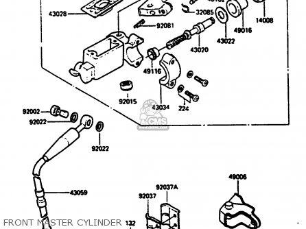 FRONT MASTER CYLINDER - KX500-B2 1986 EUROPE UK AL