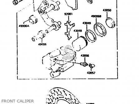 FRONT CALIPER - KX500-B2 1986 EUROPE UK AL