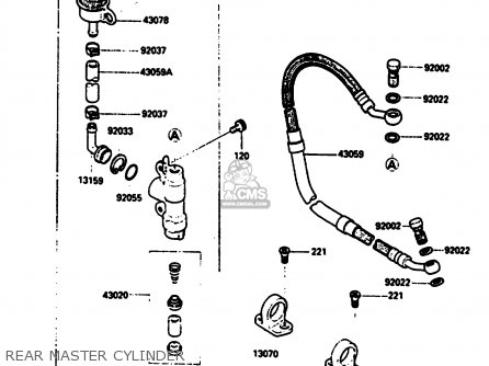 REAR MASTER CYLINDER - KX500-B2 1986 EUROPE UK AL