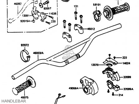 HANDLEBAR - KX500-B2 1986 EUROPE UK AL