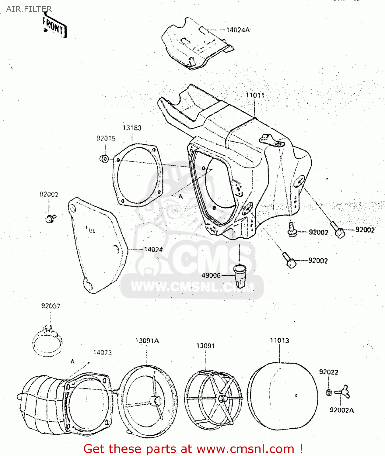 AIR FILTER KX500-C1 1987 EUROPE UK AL