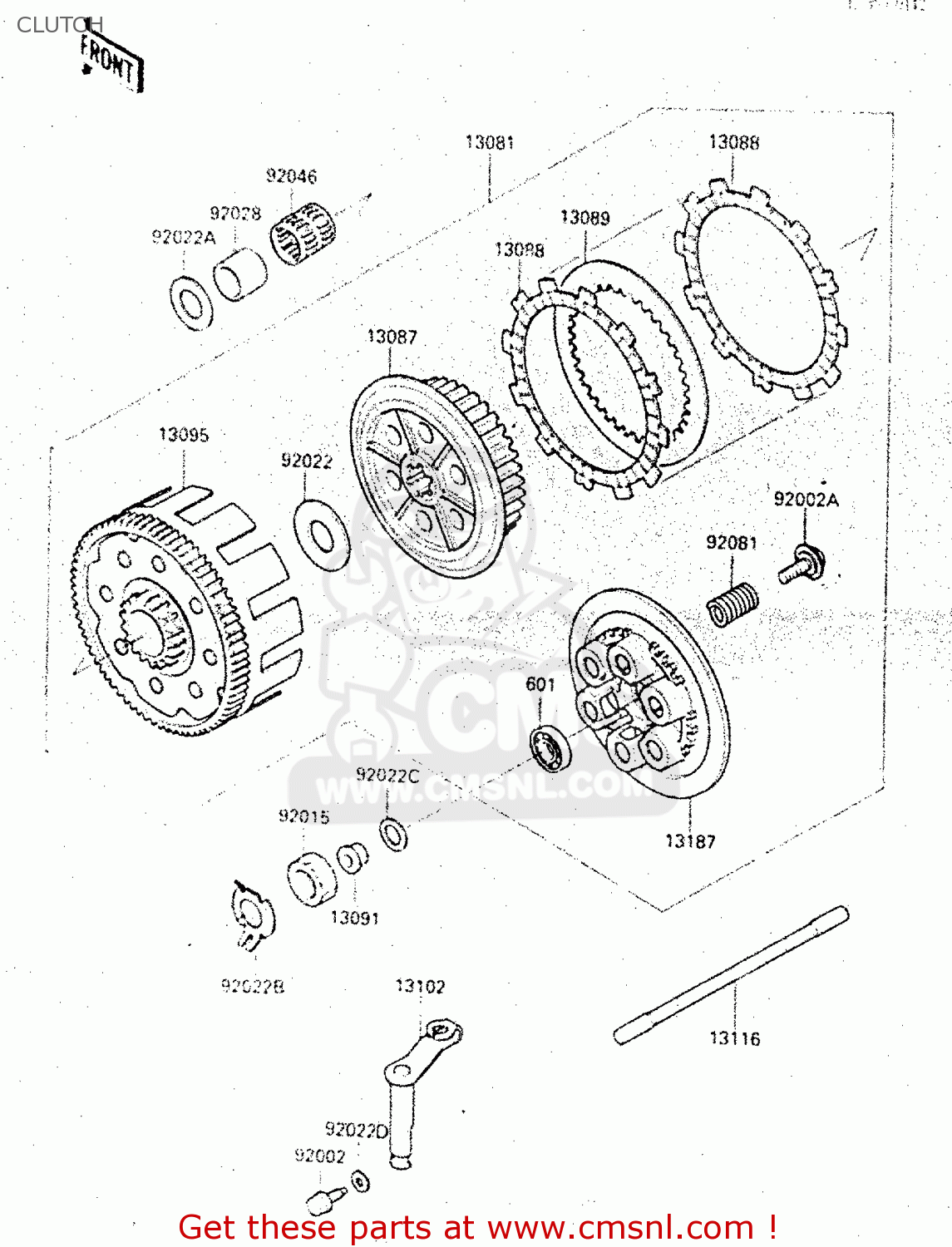 CLUTCH KX500-C1 1987 EUROPE UK AL