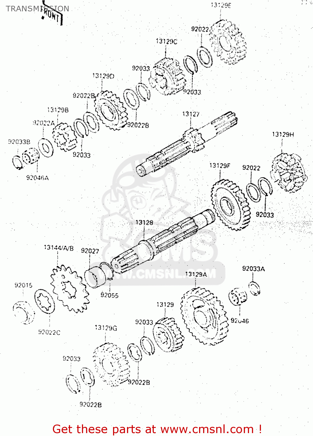 TRANSMISSION KX500-C1 1987 EUROPE UK AL