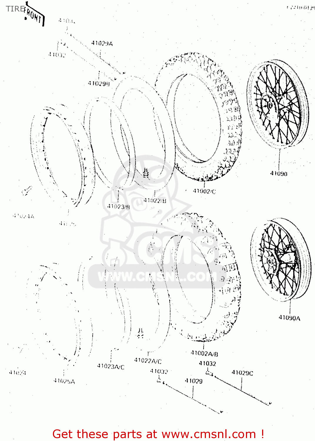 TIRE KX500-C1 1987 EUROPE UK AL