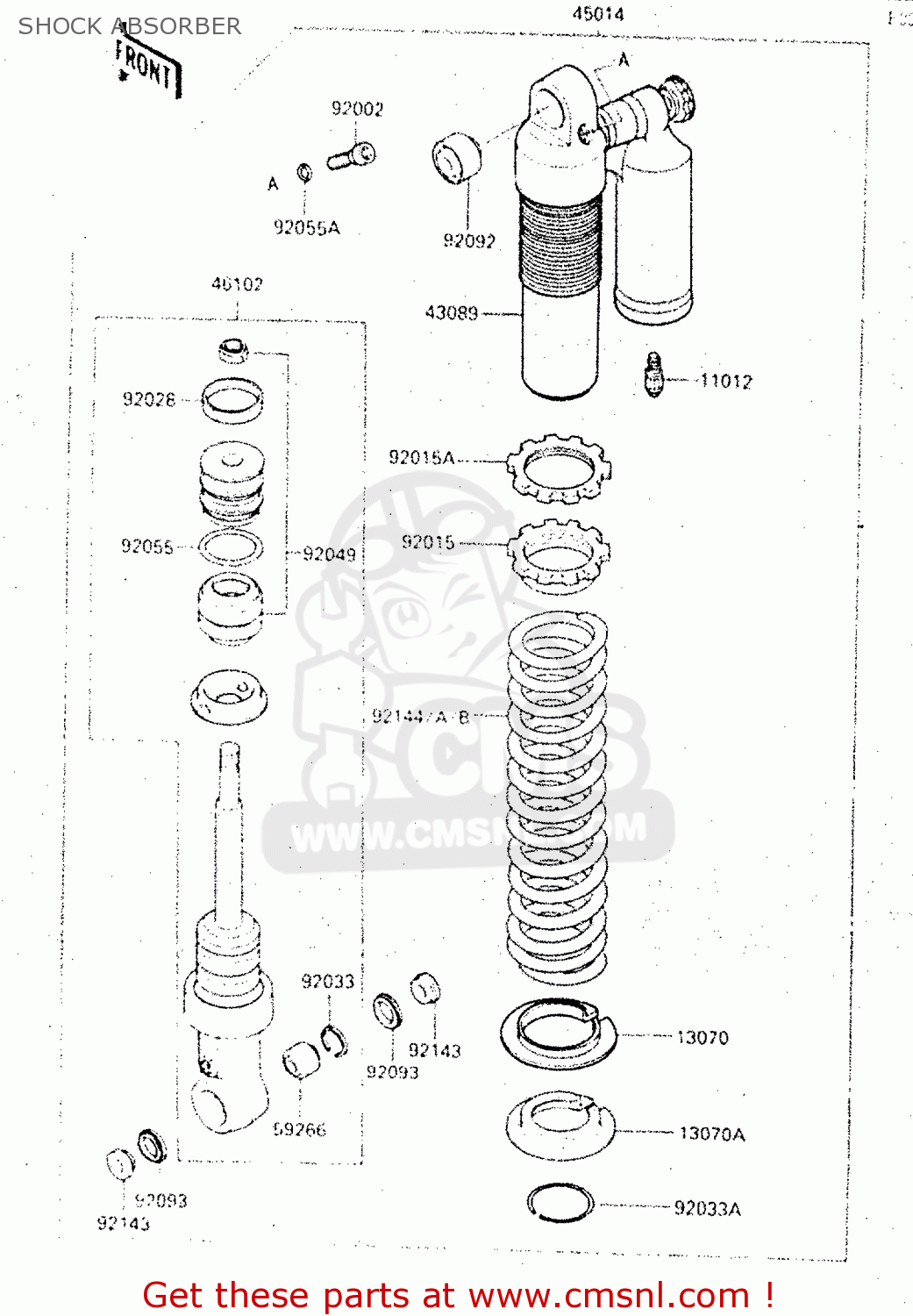 SHOCK ABSORBER KX500-C1 1987 EUROPE UK AL