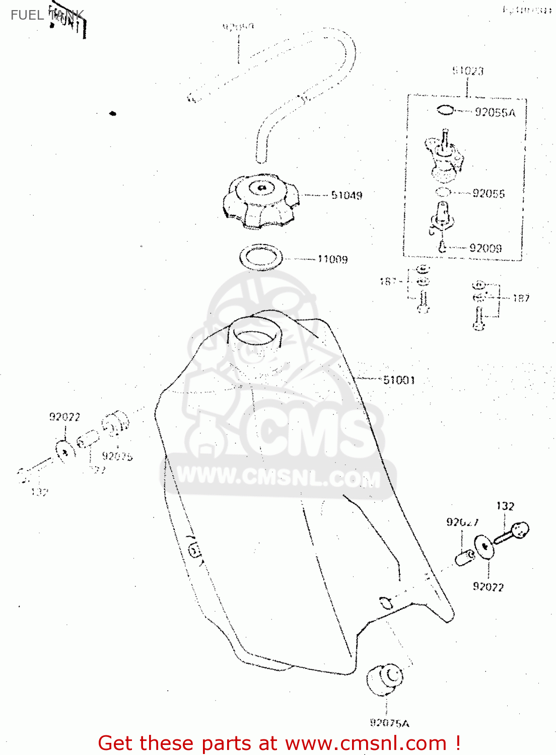 FUEL TANK KX500-C1 1987 EUROPE UK AL