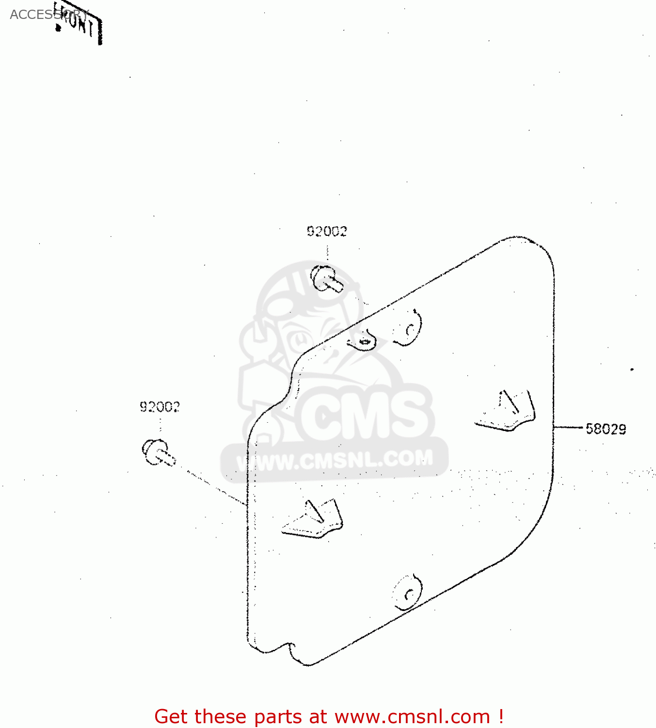 ACCESSORY KX500-C1 1987 EUROPE UK AL
