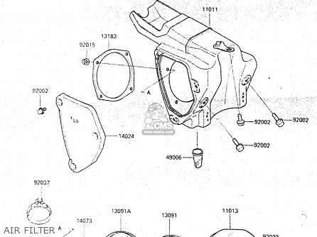 AIR FILTER - KX500-C1 1987 EUROPE UK AL