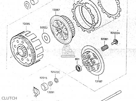 CLUTCH - KX500-C1 1987 EUROPE UK AL