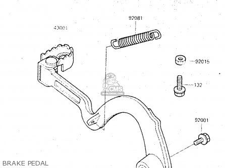 BRAKE PEDAL - KX500-C1 1987 EUROPE UK AL