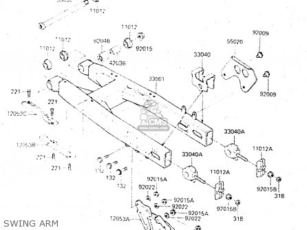 SWING ARM - KX500-C1 1987 EUROPE UK AL
