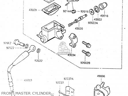 FRONT MASTER CYLINDER - KX500-C1 1987 EUROPE UK AL