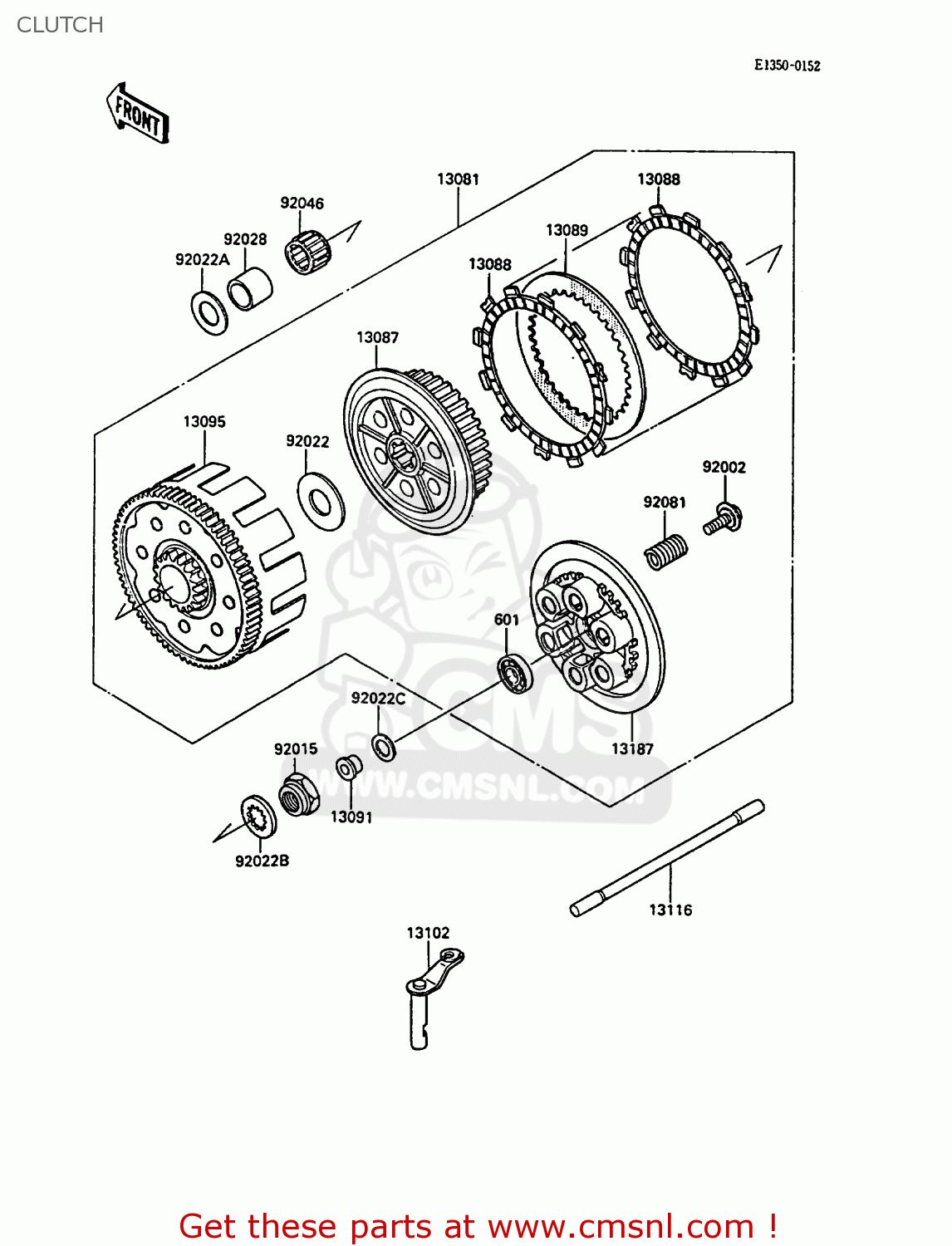CLUTCH KX500-D1 1988 EUROPE UK AL