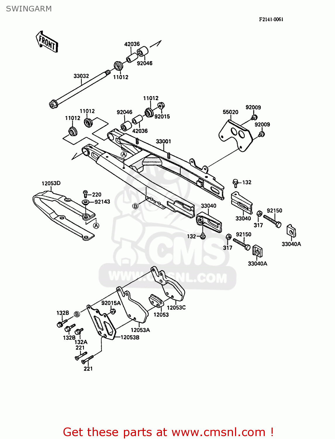 SWINGARM KX500-D1 1988 EUROPE UK AL