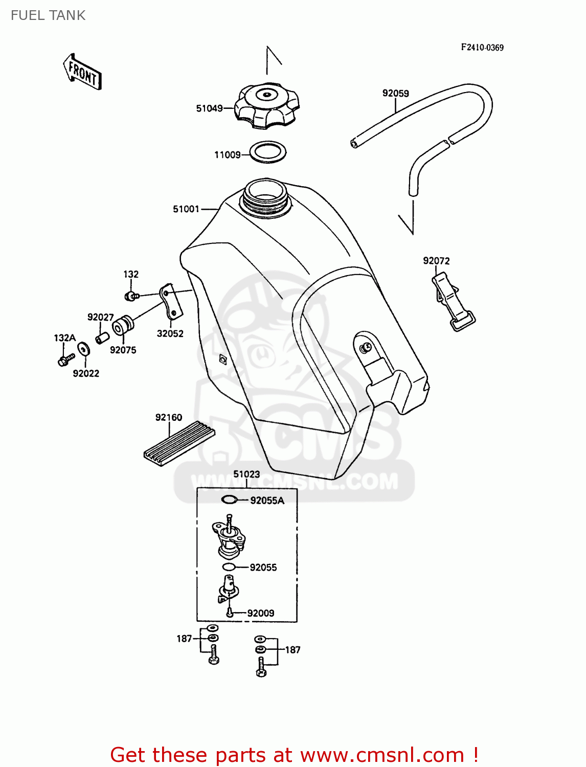 FUEL TANK KX500-D1 1988 EUROPE UK AL