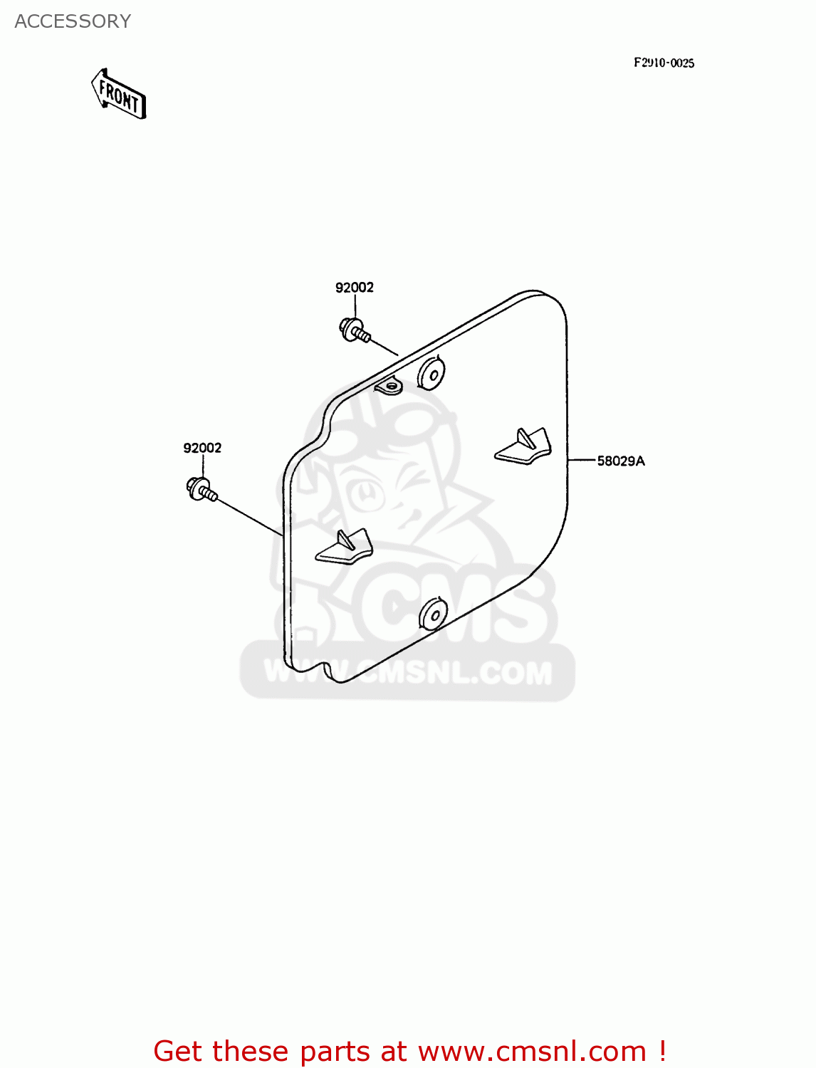 ACCESSORY KX500-D1 1988 EUROPE UK AL
