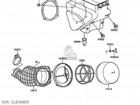 AIR CLEANER - KX500-D1 1988 EUROPE UK AL