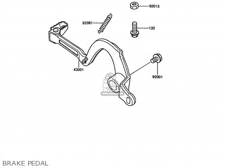 BRAKE PEDAL - KX500-D1 1988 EUROPE UK AL