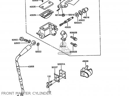 FRONT MASTER CYLINDER - KX500-D1 1988 EUROPE UK AL