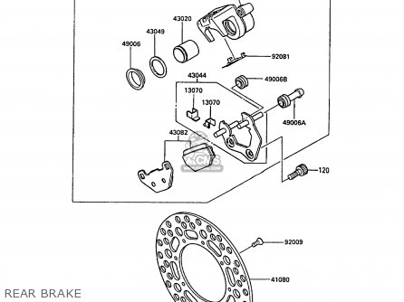 REAR BRAKE - KX500-D1 1988 EUROPE UK AL