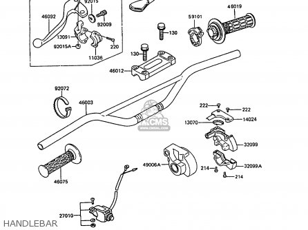HANDLEBAR - KX500-D1 1988 EUROPE UK AL