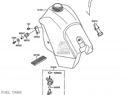 FUEL TANK - KX500-D1 1988 EUROPE UK AL