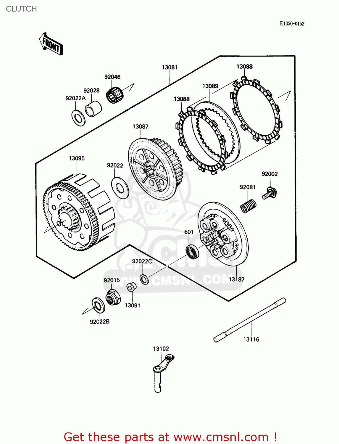 CLUTCH KX500-D1 1988 USA CANADA